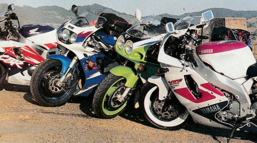 Comparison: 1993 Honda CBR900RR vs Kawasaki ZXR750 vs Suzuki GSX-R750W vs Yamaha YZF750R